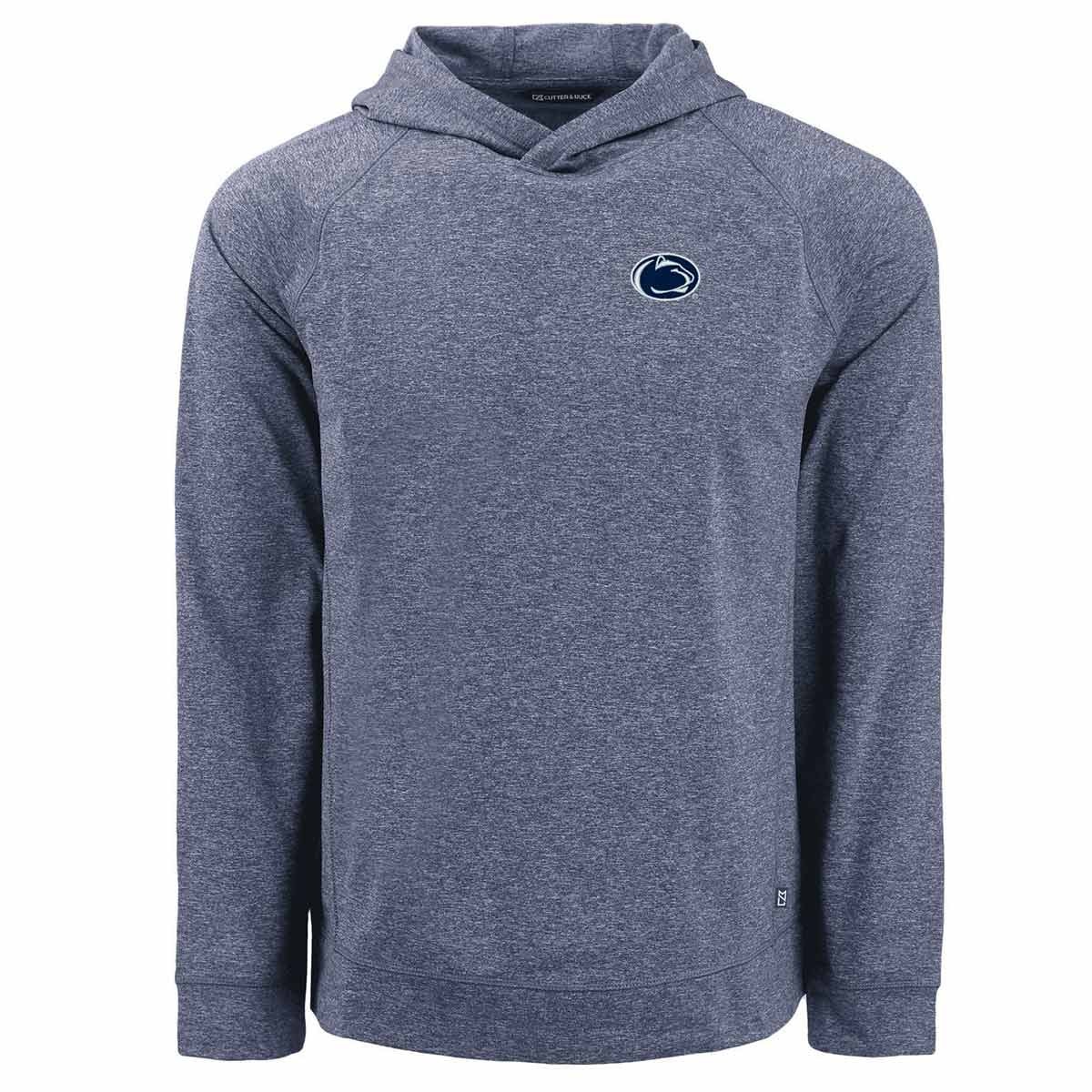 Cutter & Buck heather navy hooded long sleeve pullover Penn State